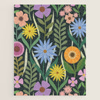 Wildflower Garden - Dark Jigsaw Puzzle Gallery Image 1