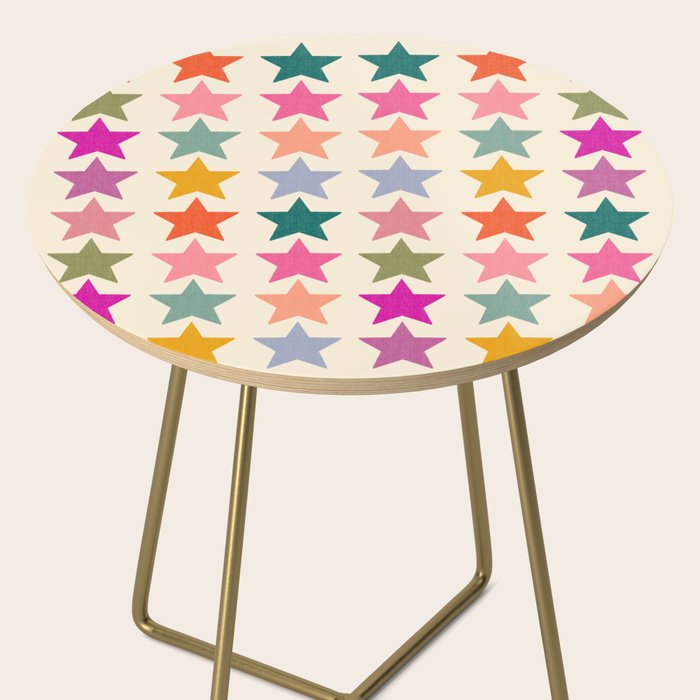 Retro Colorful Stars Side Table Gallery Image 2