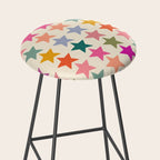 Retro Colorful Stars Stool Gallery Image 2