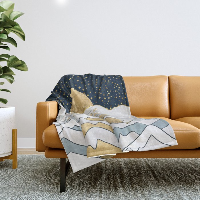Golden Ocean Throw Blanket Gallery Image 1
