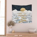 Golden Ocean Wall Tapestry Gallery Image 2
