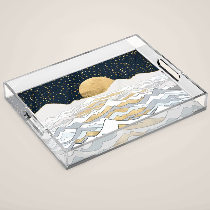Golden Ocean Acrylic Tray Gallery Image 1