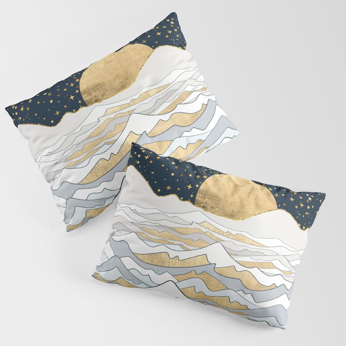 Golden Ocean Pillow Sham Gallery Image 1