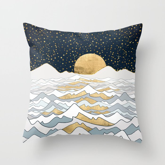 Golden Ocean Throw Pillow Gallery Image 6