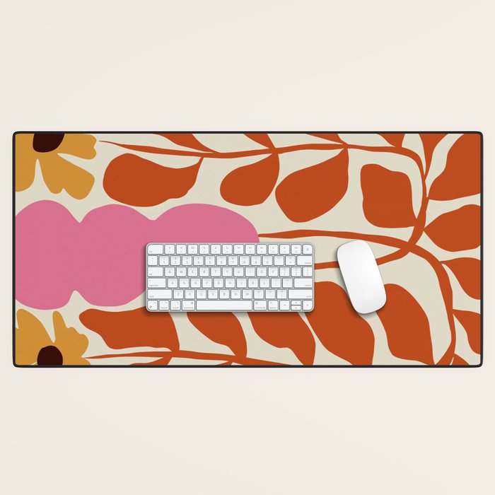 Dropping orange fern  Desk Mat Gallery Image 1