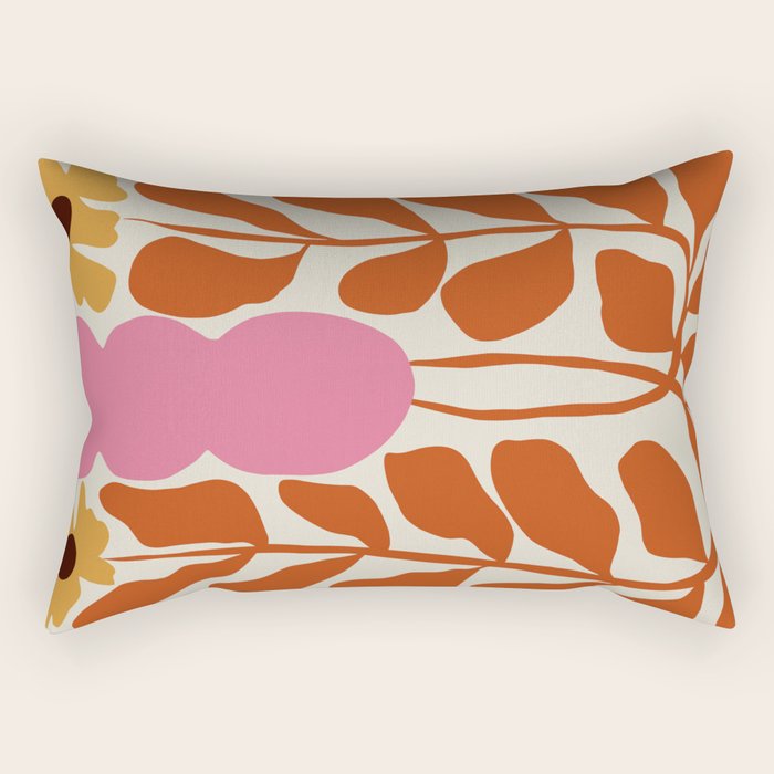 Dropping orange fern  Rectangular Pillow Gallery Image 1
