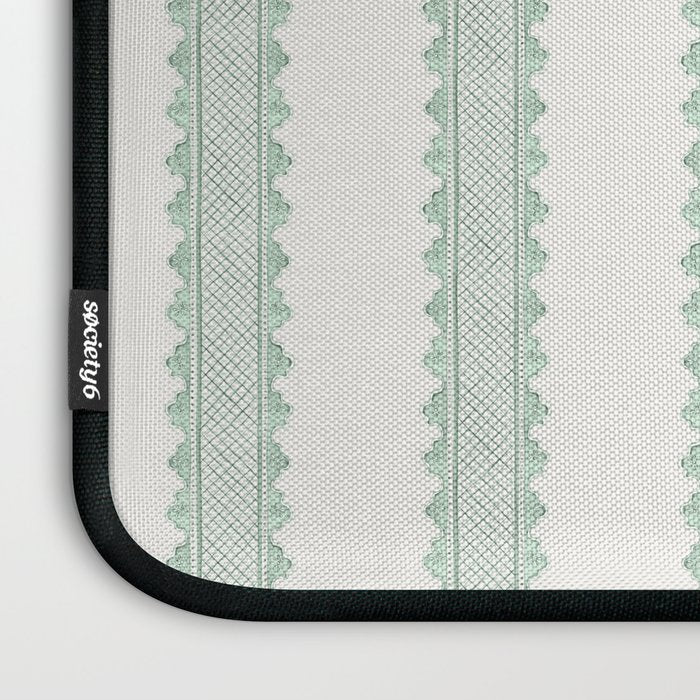 Clarabelle Stripe I Emerald Laptop Sleeve Gallery Image 3