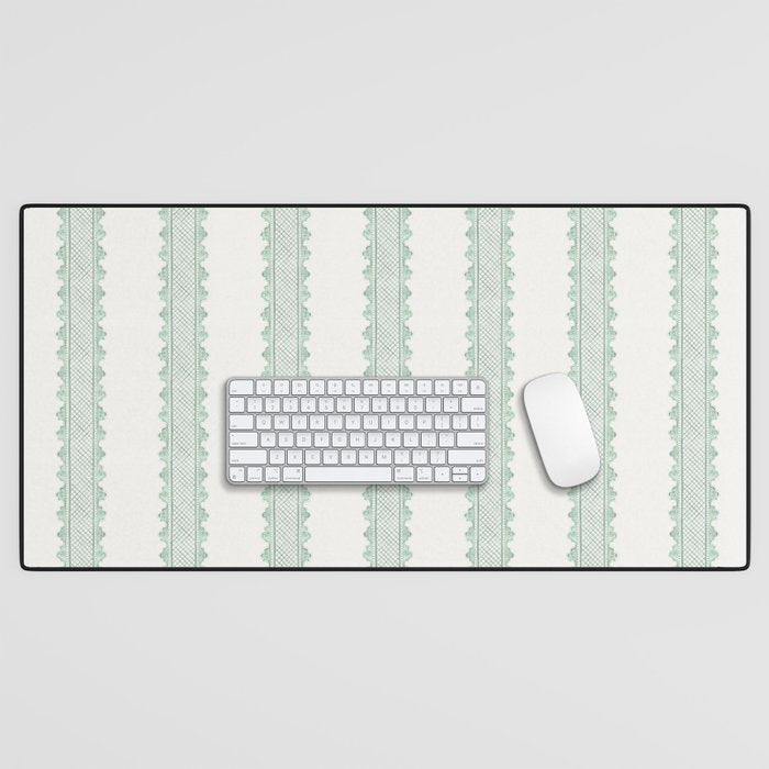 Clarabelle Stripe I Emerald Desk Mat Gallery Image 1