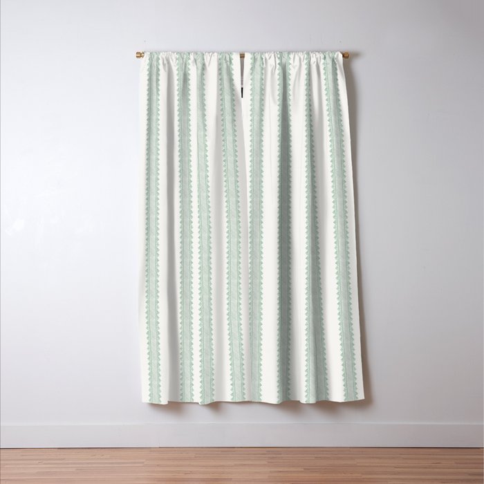 Clarabelle Stripe I Emerald Window Curtain Gallery Image 3