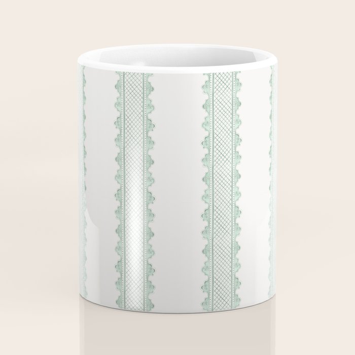 Clarabelle Stripe I Emerald Coffee Mug Gallery Image 4