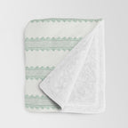 Clarabelle Stripe I Emerald Throw Blanket Gallery Image 3