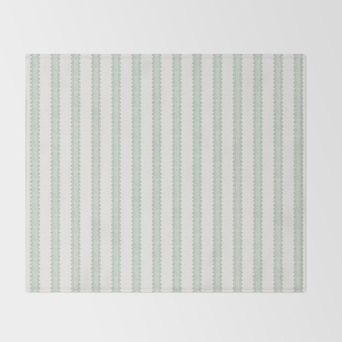 Clarabelle Stripe I Emerald Throw Blanket Gallery Image 2