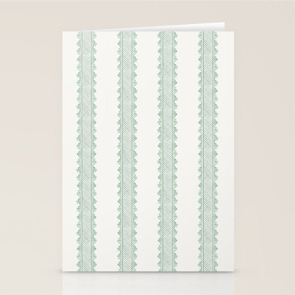 Clarabelle Stripe I Emerald Stationery Card Gallery Image 2