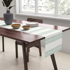 Clarabelle Stripe I Emerald Table Runner Gallery Image 2