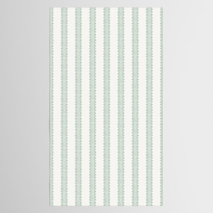 Clarabelle Stripe I Emerald Tablecloth Gallery Image 2
