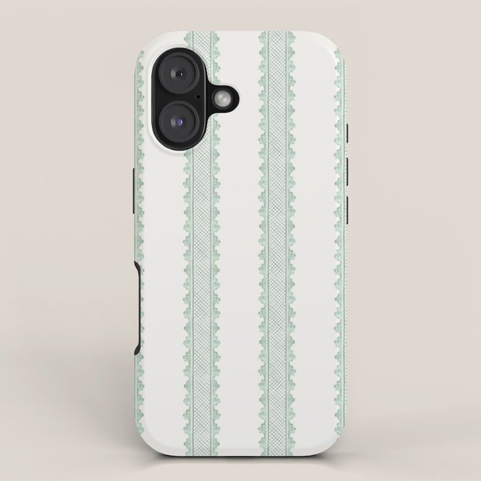 Clarabelle Stripe I Emerald iPhone Case Gallery Image 1
