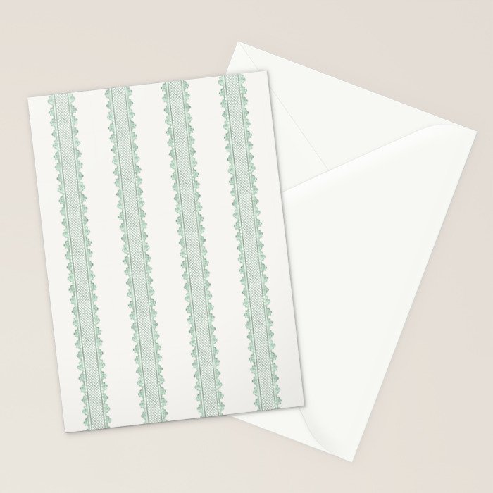 Clarabelle Stripe I Emerald Stationery Card Gallery Image 2