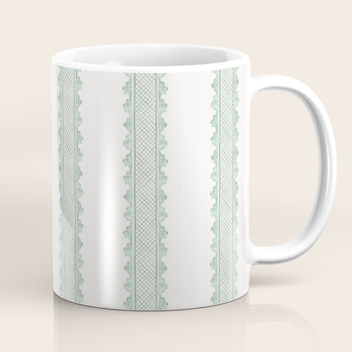 Clarabelle Stripe I Emerald Coffee Mug Gallery Image 1