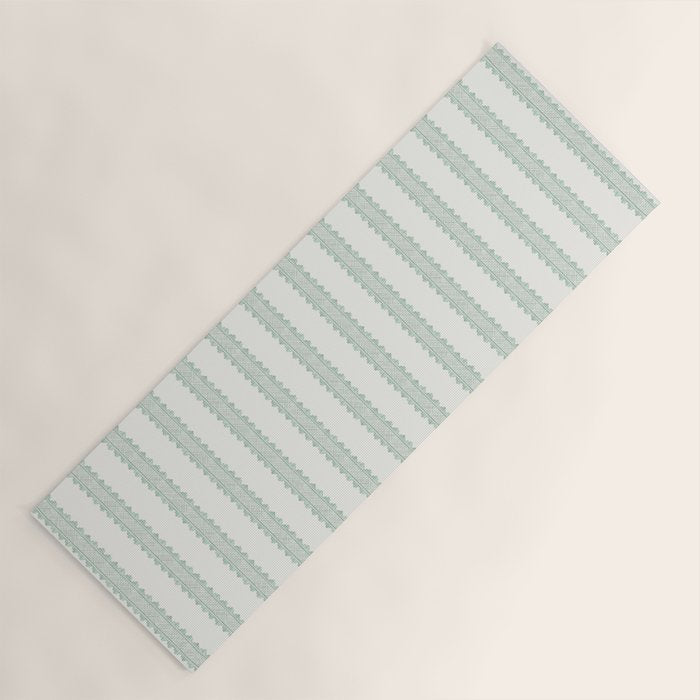 Clarabelle Stripe I Emerald Yoga Mat Gallery Image 1