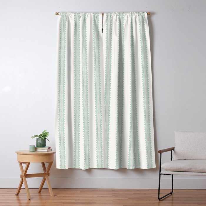 Clarabelle Stripe I Emerald Window Curtain Gallery Image 1