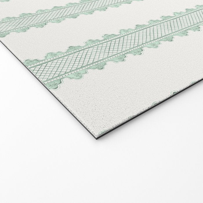 Clarabelle Stripe I Emerald Welcome Mat Gallery Image 2