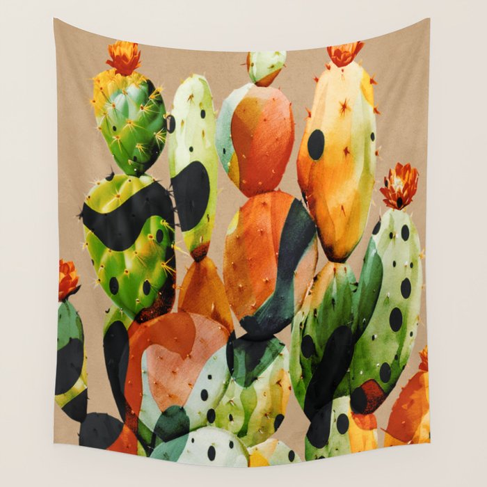 Abstract Modern Cactus 1 Wall Tapestry Gallery Image 4