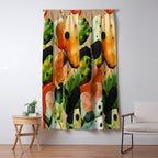 Abstract Modern Cactus 1 Window Curtain Gallery Image 5