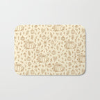 Floral Ink Pumpkin Pattern Bath Mat Gallery Image 1