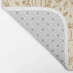Floral Ink Pumpkin Pattern Bath Mat Gallery Image 2