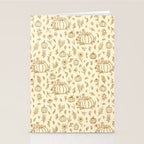 Floral Ink Pumpkin Pattern Stationery Card Gallery Image 2