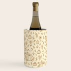 Floral Ink Pumpkin Pattern Wine Chiller Gallery Image 1