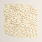 Floral Ink Pumpkin Pattern Wrapping Paper Gallery Image 3