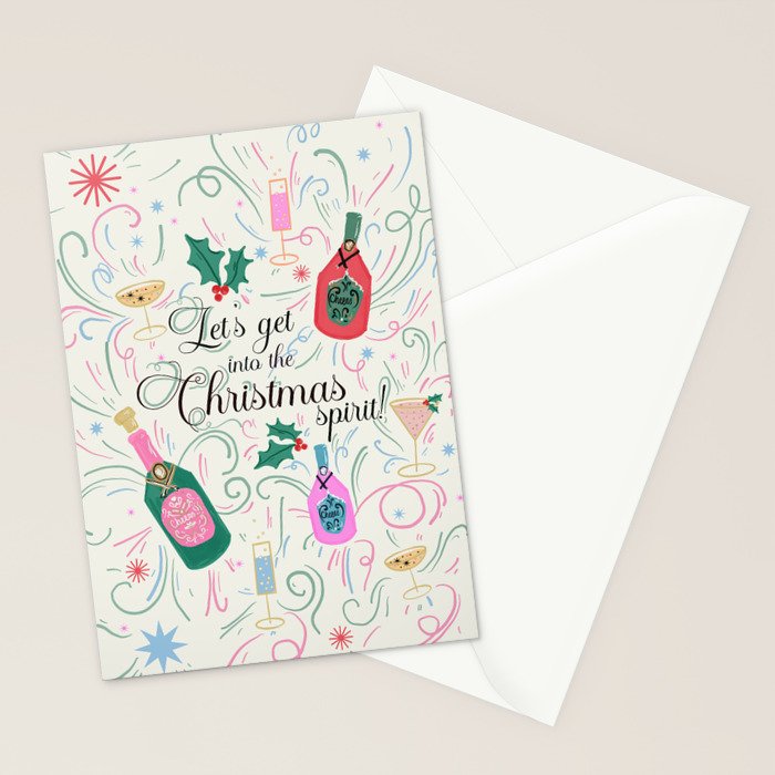 Festive holiday drinks illustration Stationery Card Gallery Image 2
