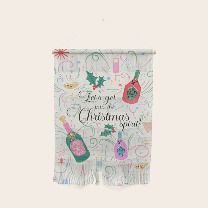 Festive holiday drinks illustration Wall Hanging Gallery Image 1