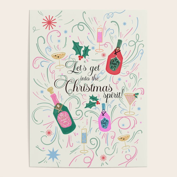 Festive holiday drinks illustration Poster Gallery Image 4