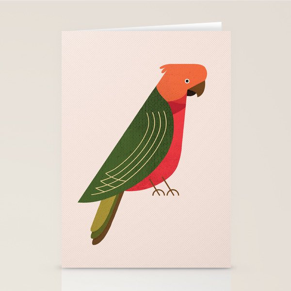 Whimsy Australian King Parrot Stationery Card Gallery Image 1