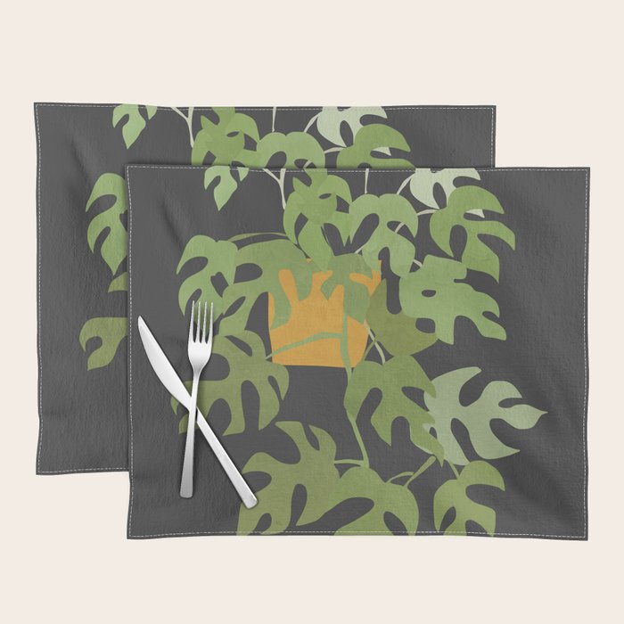 Minimal Abstract Art Plant 28 Placemat Gallery Image 1