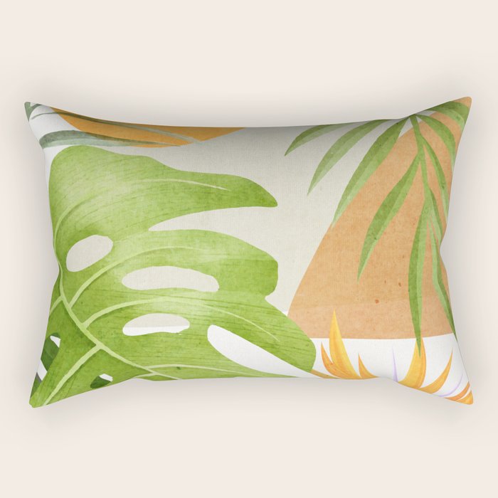 Abstract Art Tropical Leaves 20 Rectangular Pillow Gallery Image 1