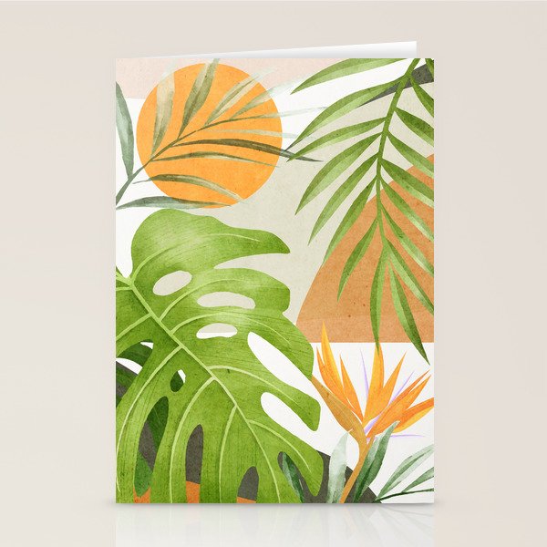 Abstract Art Tropical Leaves 20 Stationery Card Gallery Image 2