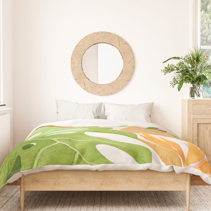 Abstract Art Tropical Leaves 20 Duvet Cover Gallery Image 3