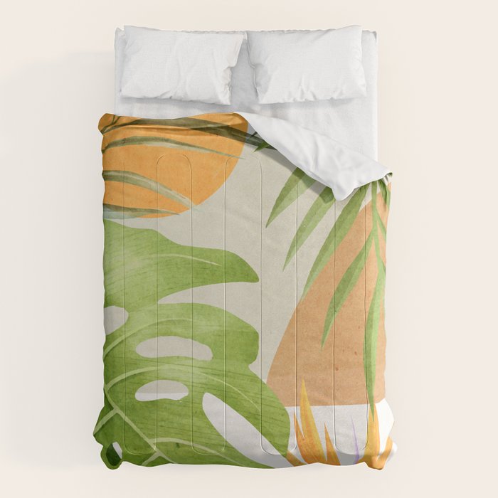 Abstract Art Tropical Leaves 20 Comforter Gallery Image 1