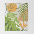 Abstract Art Tropical Leaves 20 Throw Blanket Gallery Image 2