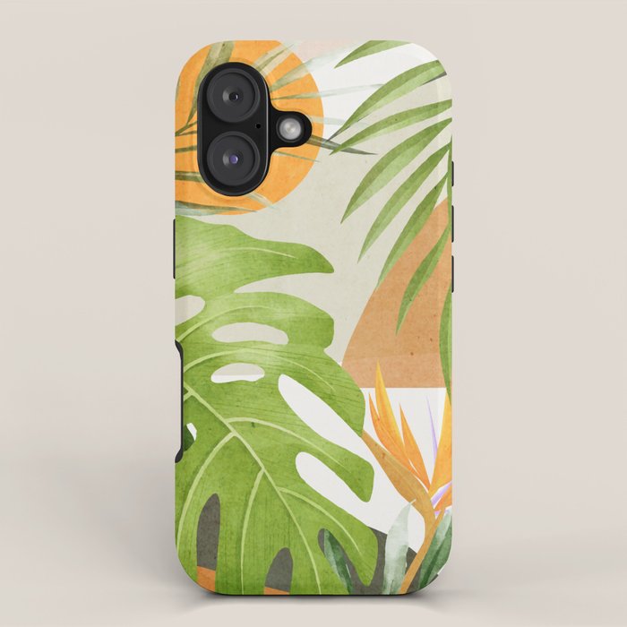 Abstract Art Tropical Leaves 20 iPhone Case Gallery Image 1