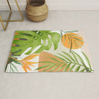 Abstract Art Tropical Leaves 20 Rug Gallery Image 1