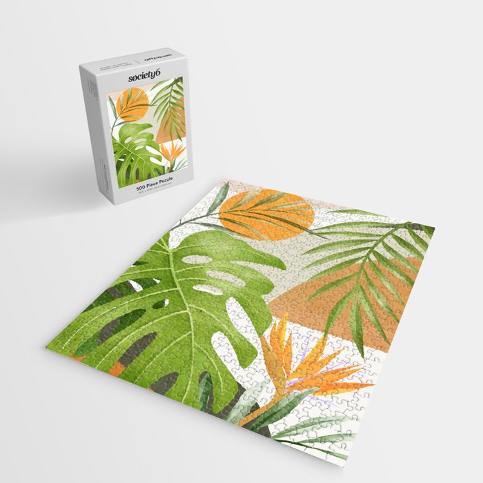 Abstract Art Tropical Leaves 20 Jigsaw Puzzle Gallery Image 2