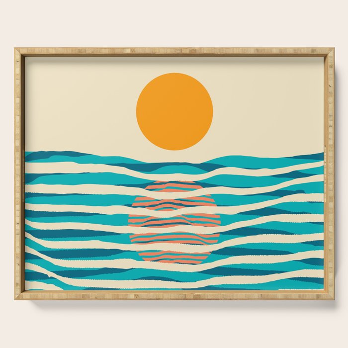 Ocean current Serving Tray Gallery Image 1