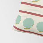 Rust and Light Teal Modern Circles and Lines Pillow Sham Gallery Image 4