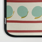 Rust and Light Teal Modern Circles and Lines Laptop Sleeve Gallery Image 3