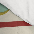 Rust and Light Teal Modern Circles and Lines Comforter Gallery Image 4