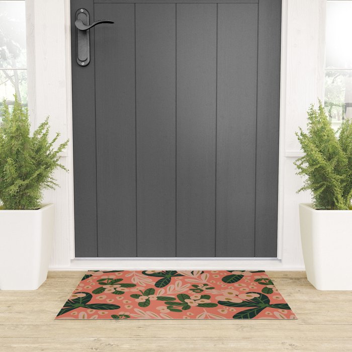 Poppy Pine (pink) Welcome Mat Gallery Image 3